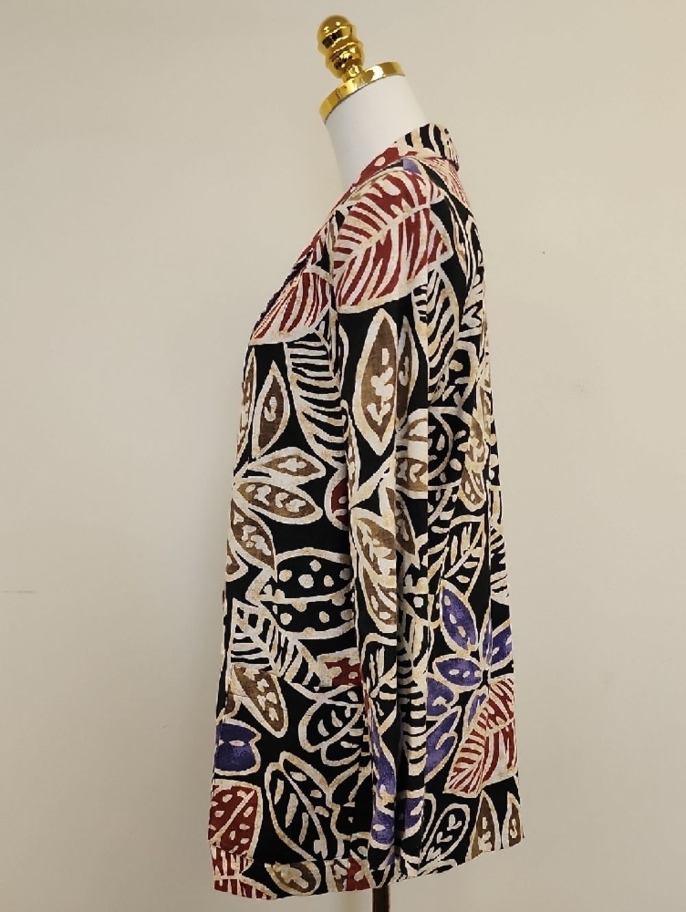 Danielle Bernstein Abstract Print Blazer Jacket Black Multi Color Size Medium - Picture 3 of 14